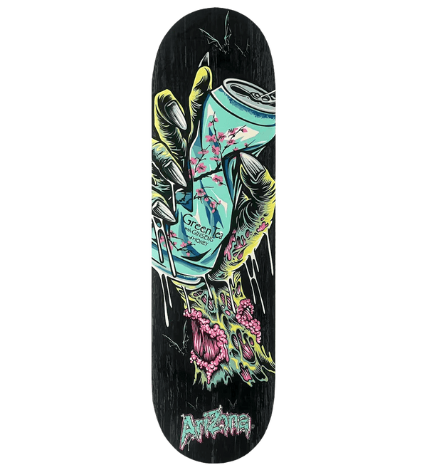 Black Ghoul Gripping Green Tea Skateboard Deck