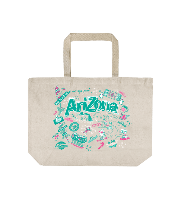 Beige Holiday Canvas Tote Bag