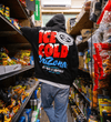 Black & Red Ice Cold Cotton-Blend Hoodie
