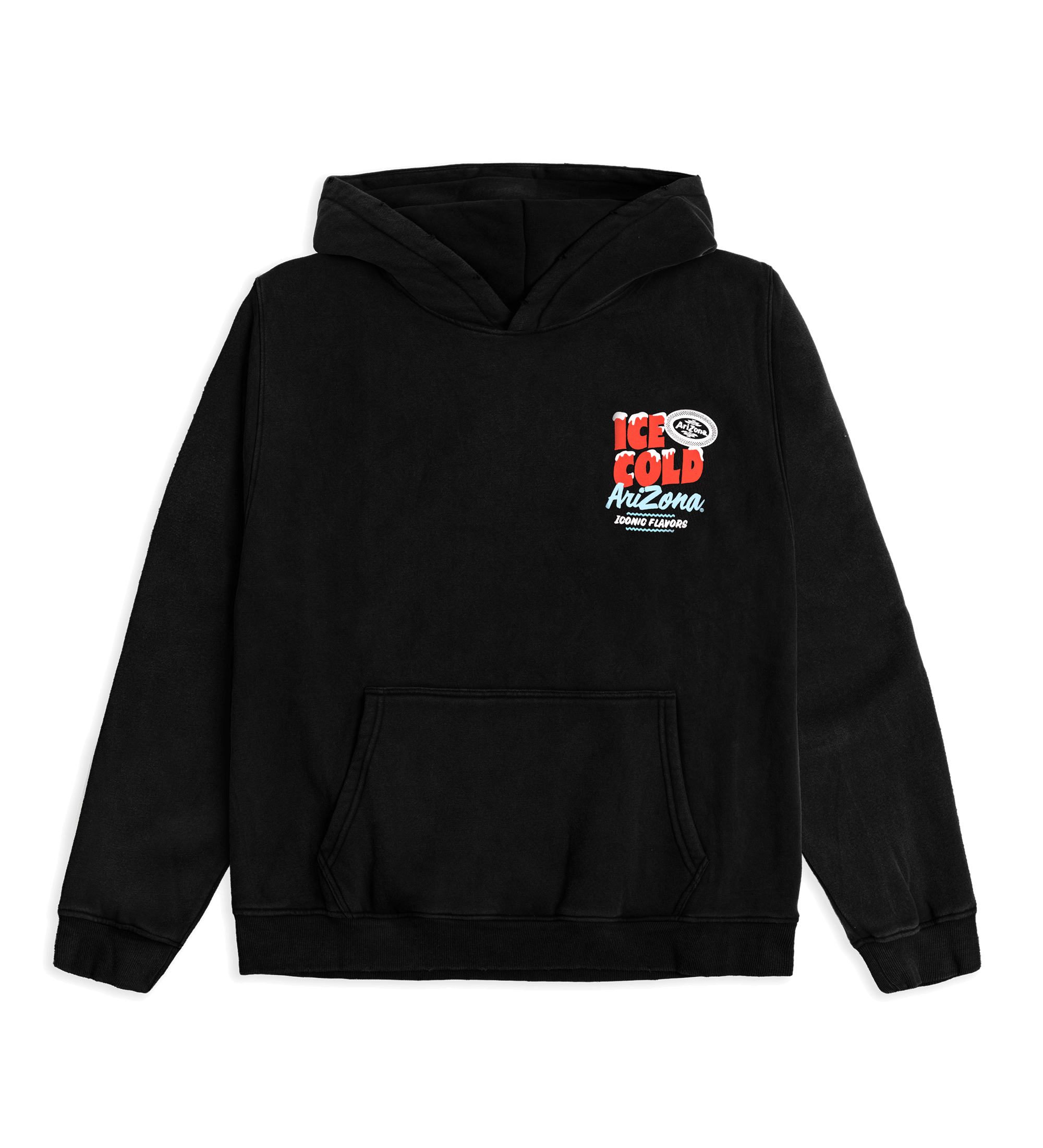 Black & Red Ice Cold Cotton-Blend Hoodie