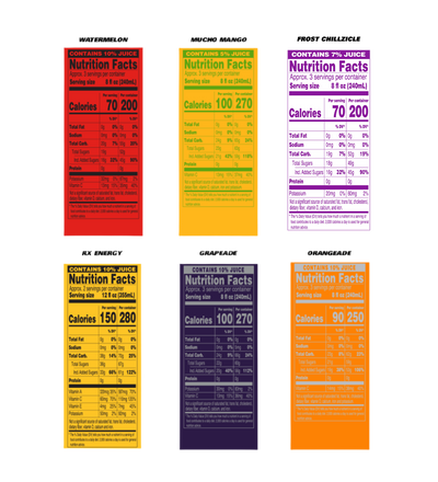 Juice Big Can Variety nutrition facts