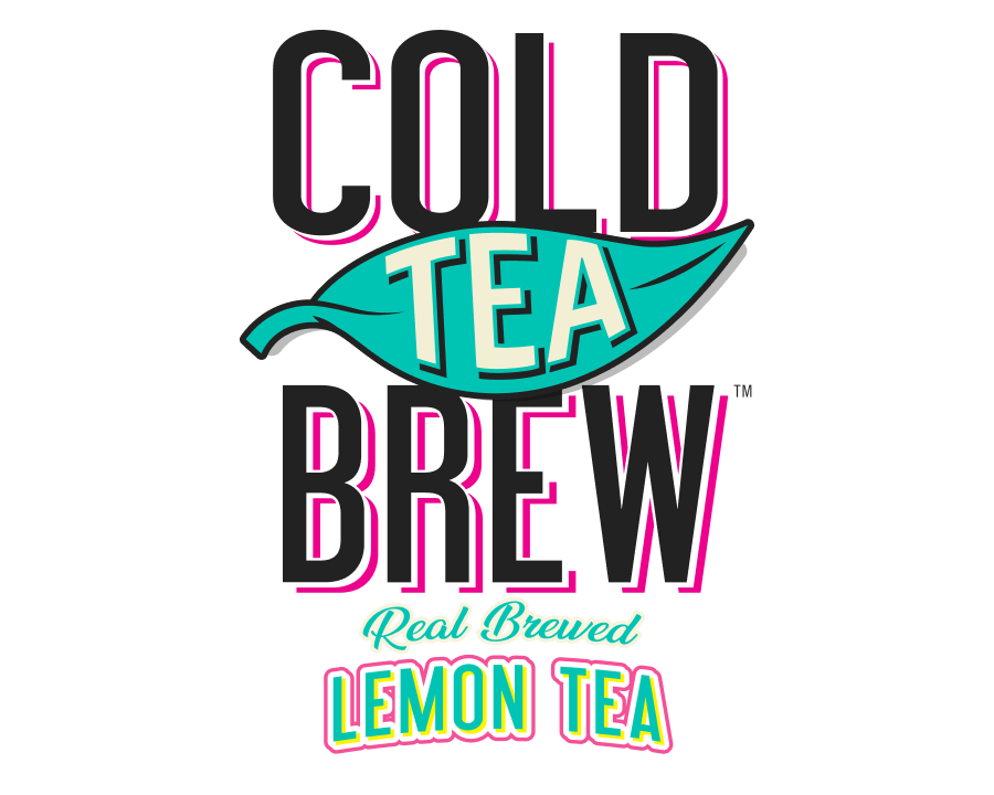 Logo for Cold Tea Brew lemon tea with colorful text 