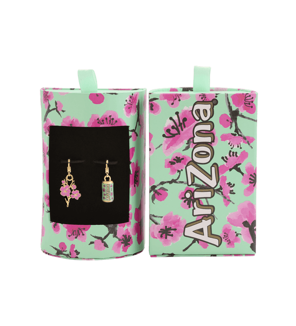 Goldtone & Resin Cherry Blossom Green Tea Charm Set