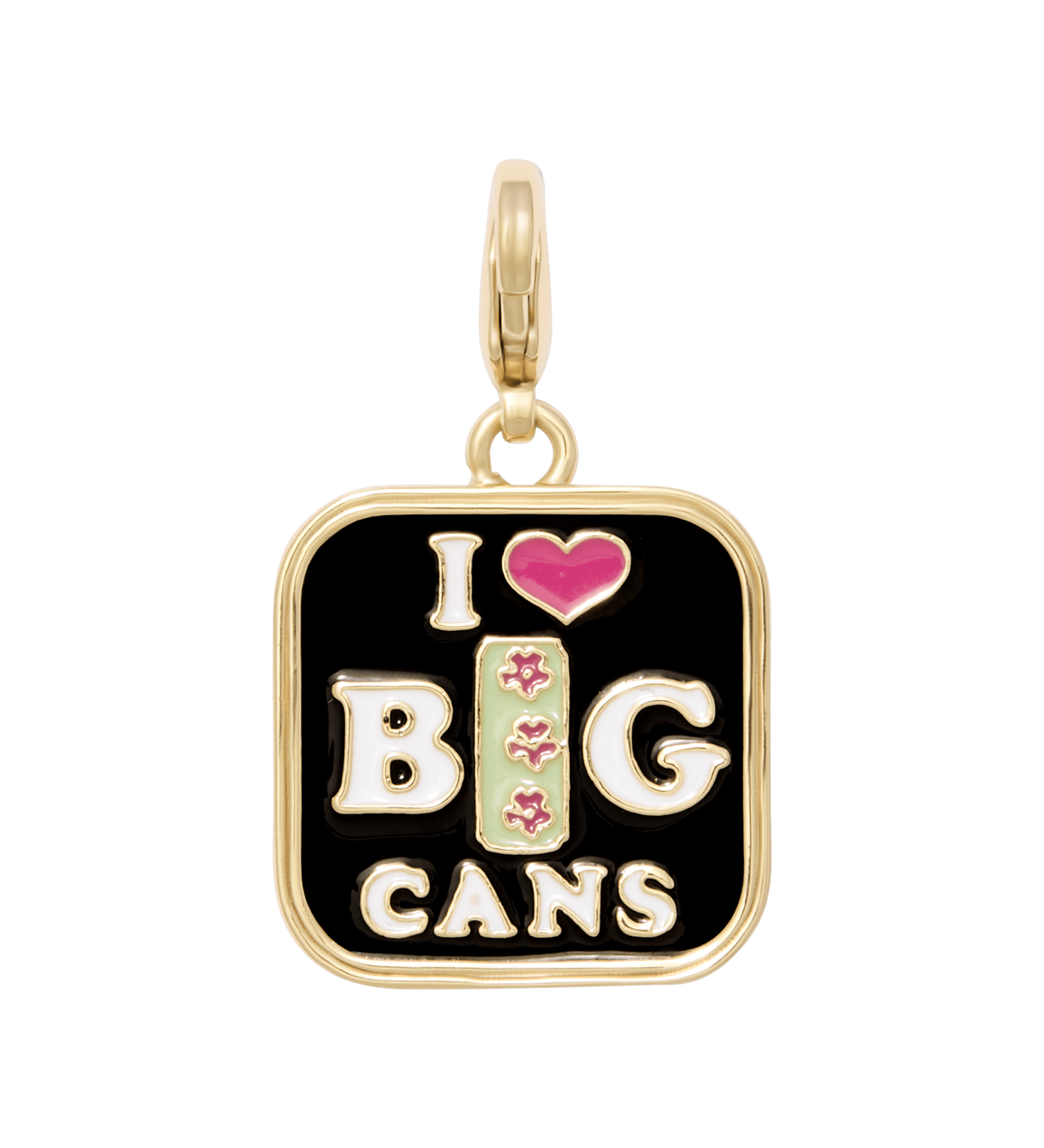 Goldtone & Resin Big Can Pendant Necklace