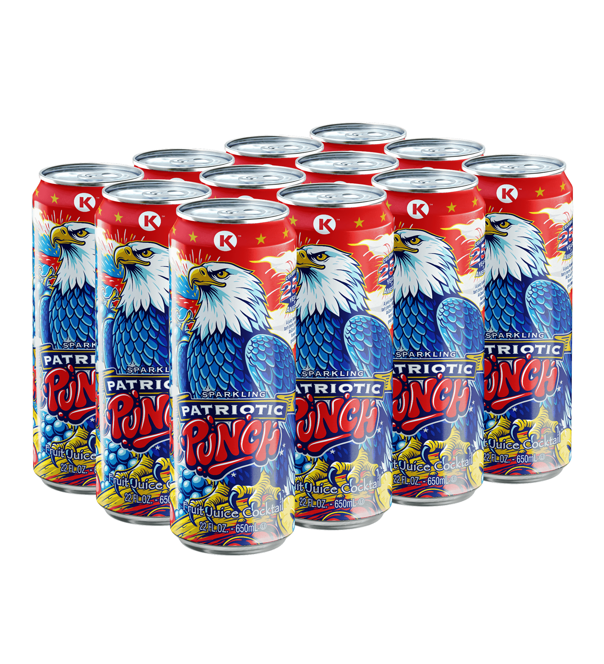 Patriotic Punch Juice Cocktail | 22 oz. Big Can / 12-pack