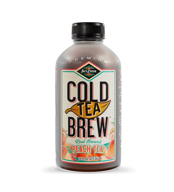 Bottle of Arizona Cold Brew Peach Tea 