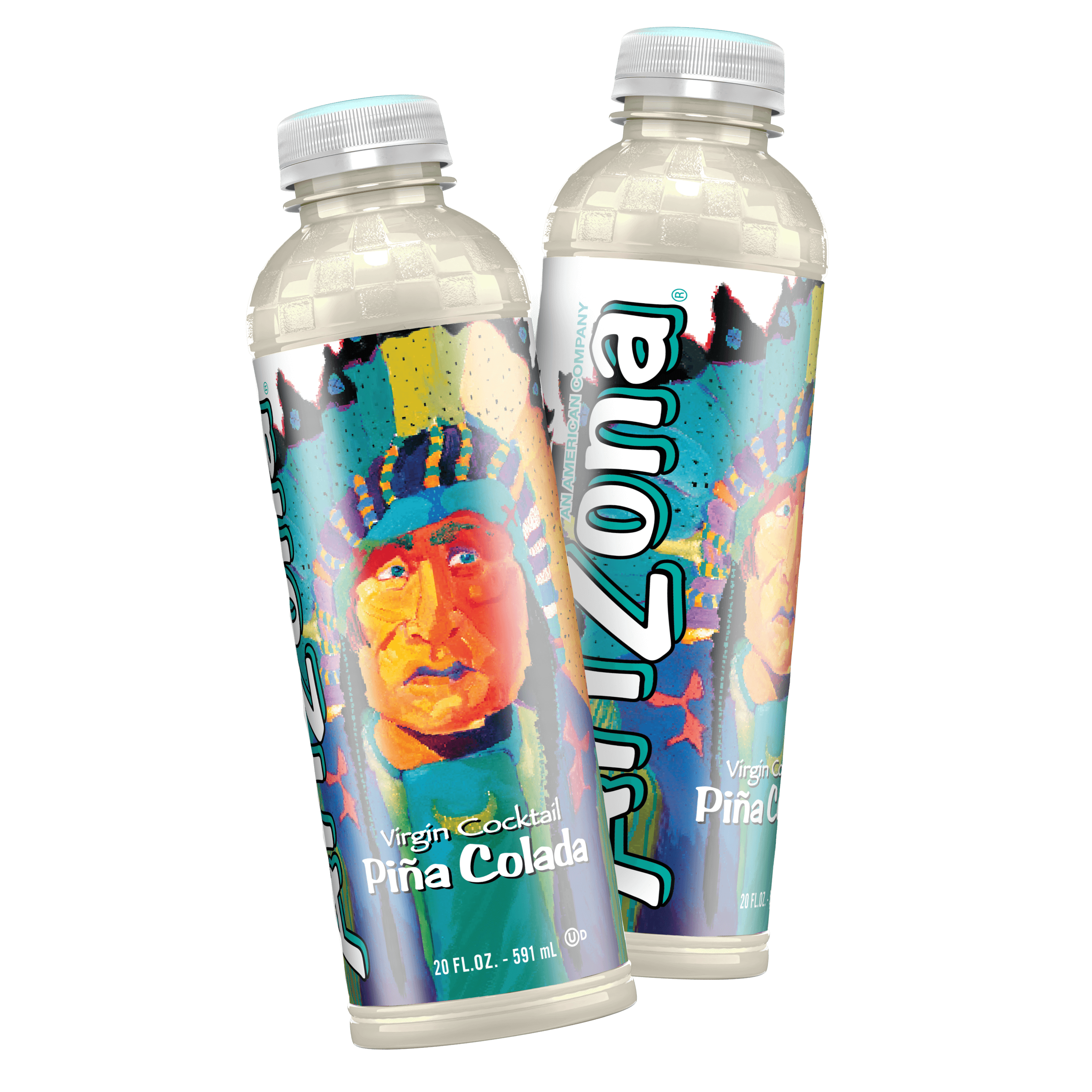 Two bottles of Arizona Pina Colada 