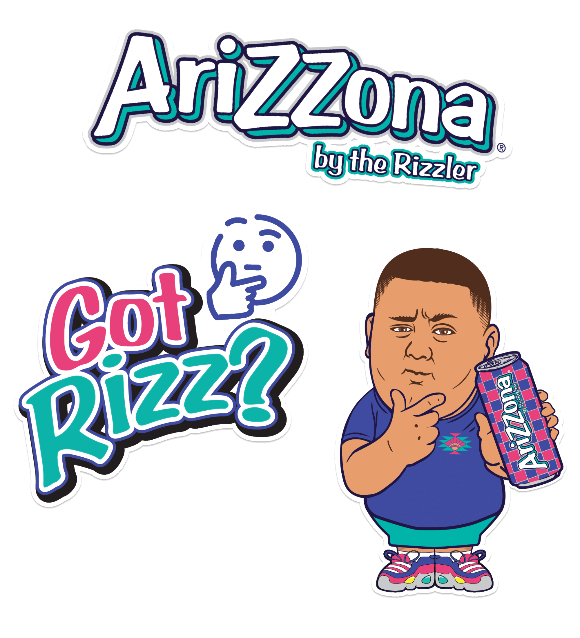 Rizzler Berry 3-Piece Sticker Set