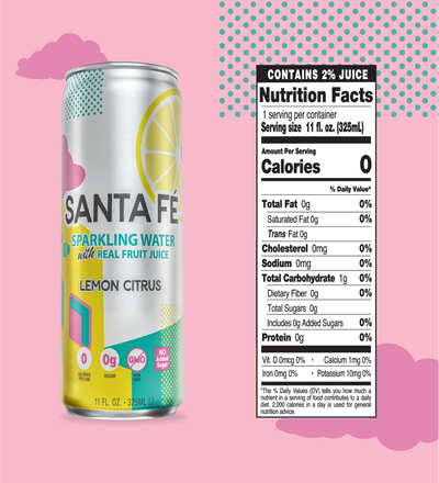 Santa Fe Sparkling Water Lemon Nutrition Facts