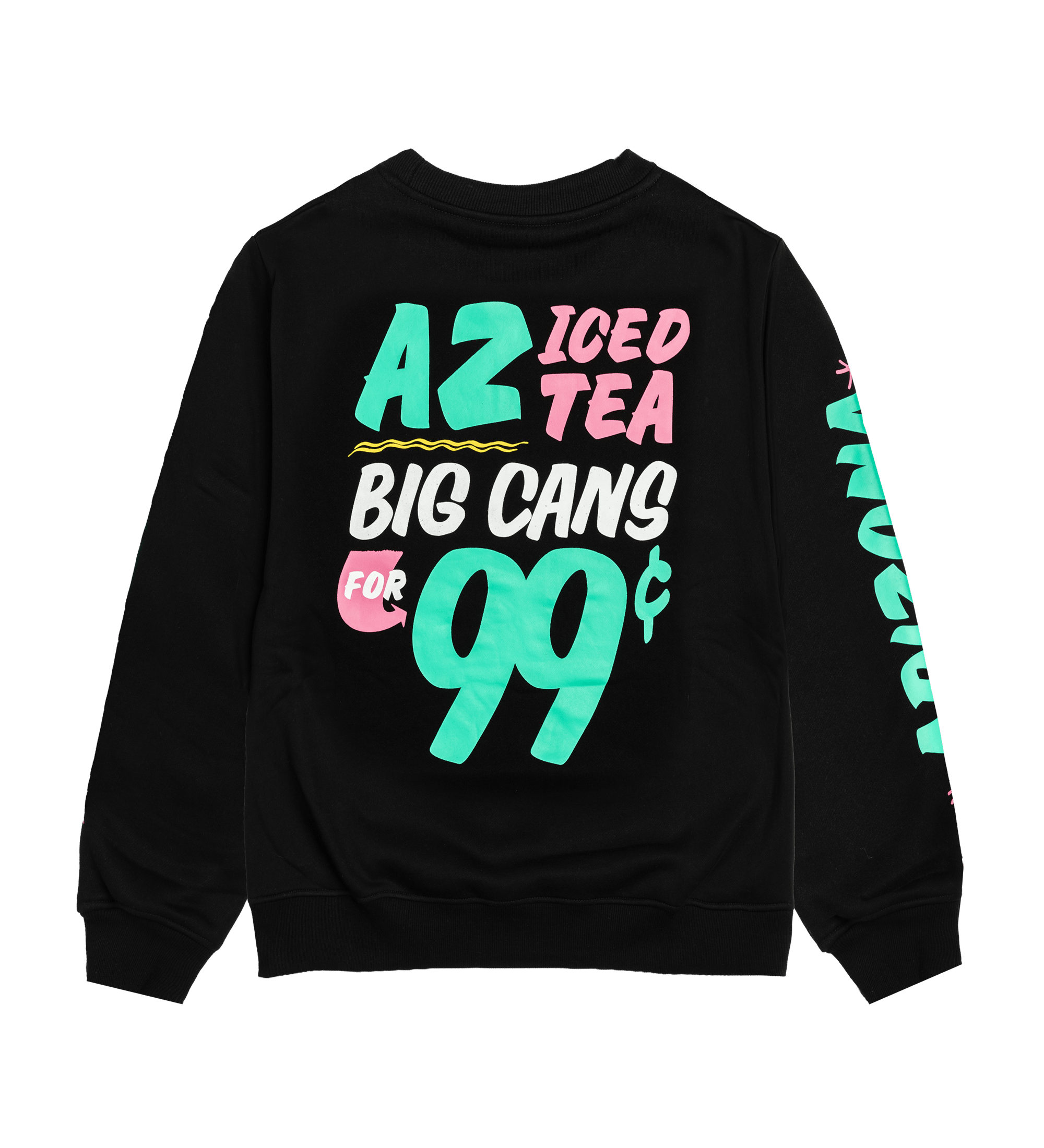 Black Signage Cotton-Blend Crewneck Sweatshirt