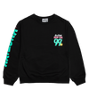 Black Signage Cotton-Blend Crewneck Sweatshirt