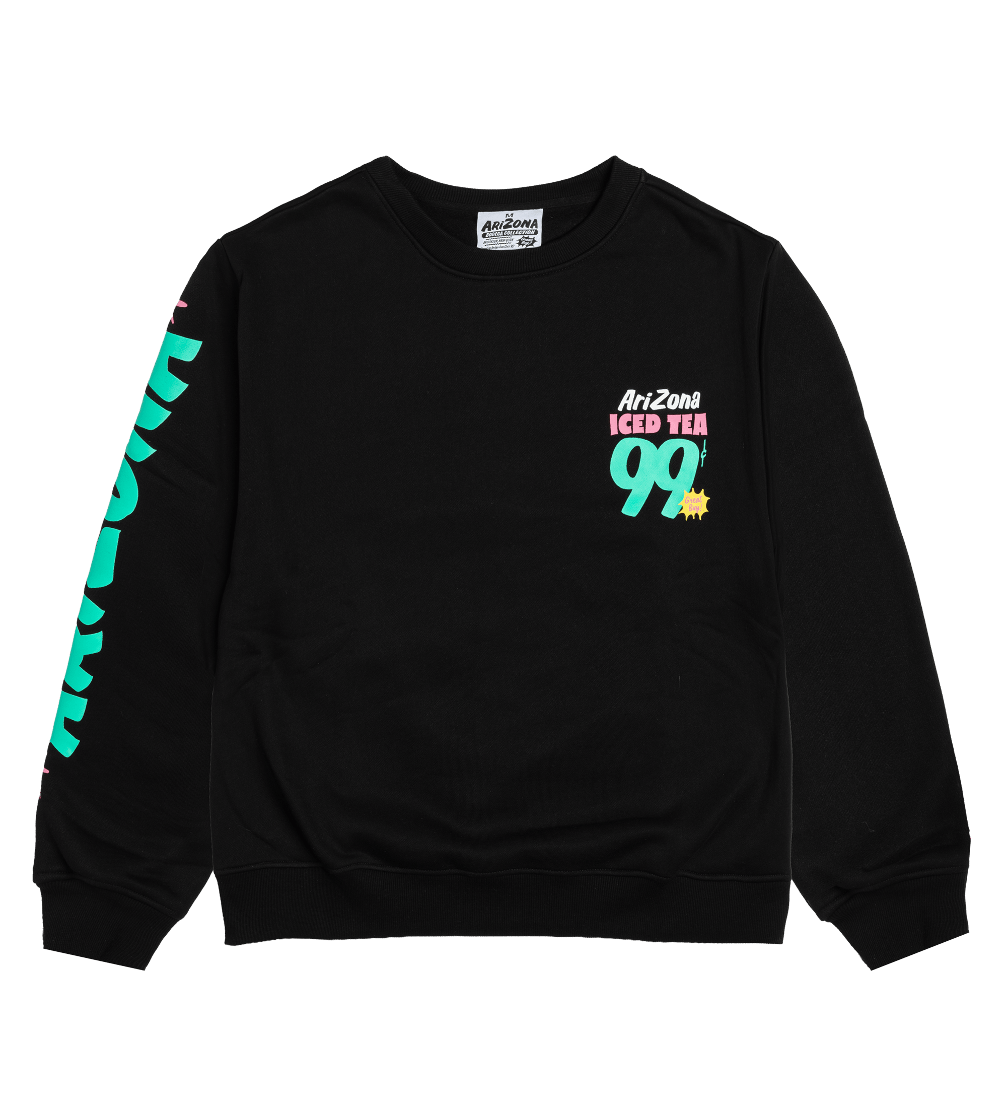 Black Signage Cotton-Blend Crewneck Sweatshirt