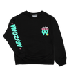 Black Signage Cotton-Blend Crewneck Sweatshirt