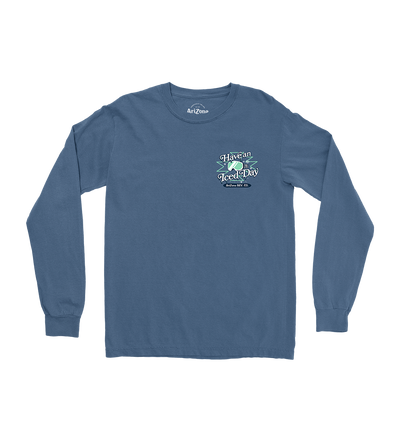 Blue Have an Iced Day Ski T-Shirt long sleeve front