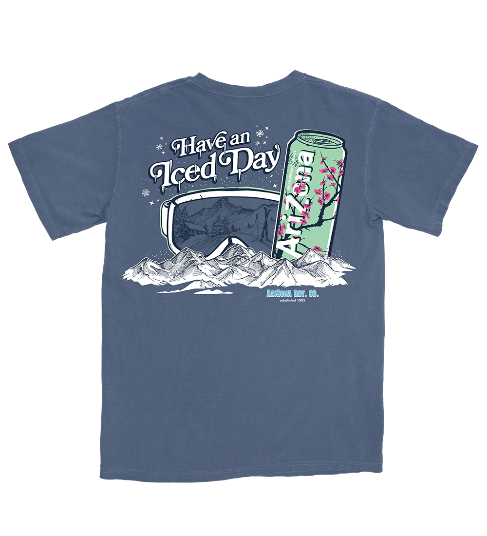 Blue Have an Iced Day Ski T-Shirt Back