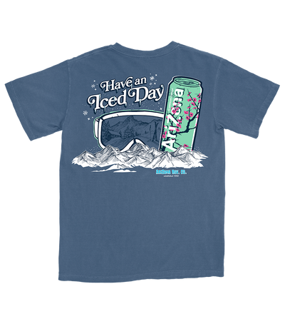 Blue Have an Iced Day Ski T-Shirt Back