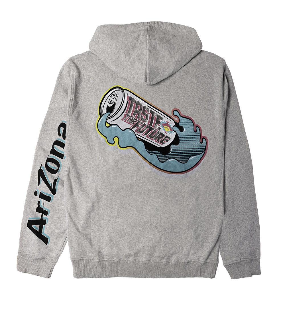 Heather Gray Taste the Future Cotton Hoodie