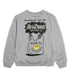 Gray Thank You Smiley Face Crewneck Sweatshirt