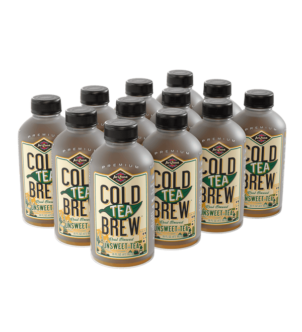 Multiple bottles of Az unsweet Cold Tea Brew