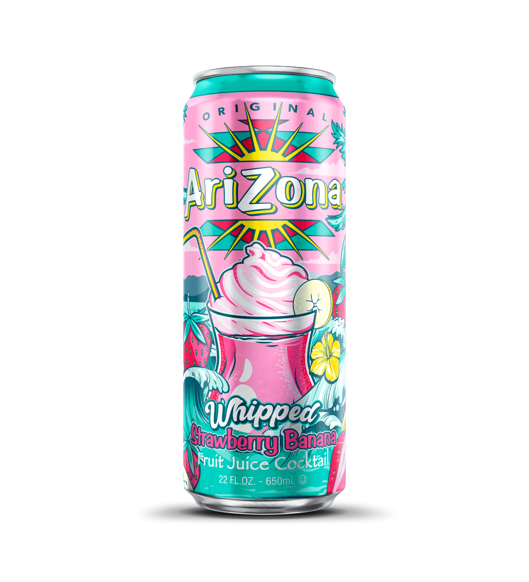 Whipped Strawberry Banana Juice Cocktail | 22 oz. Big Can / 12-pack