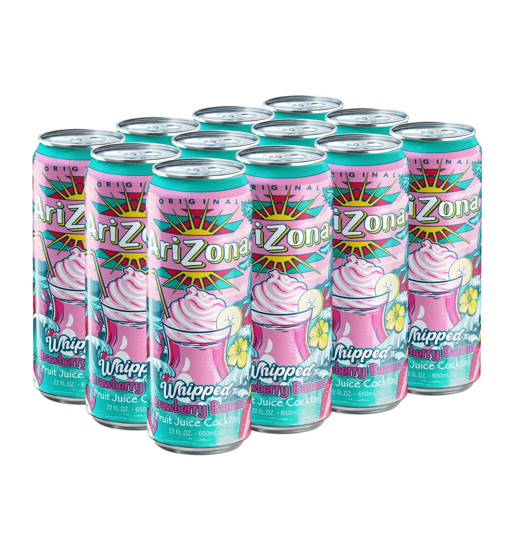 Whipped Strawberry Banana Juice Cocktail | 22 oz. Big Can / 12-pack