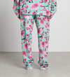 Teal & Pink Cherry Blossom Cotton Sweatpants