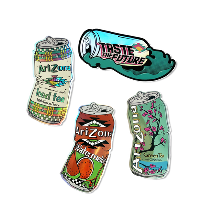 AriZona Crushed Can 4-Piece Sticker Set – DrinkAriZona