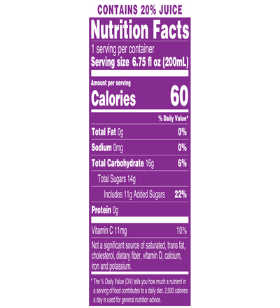 Fruit Punch Juice Box Nutrition Facts