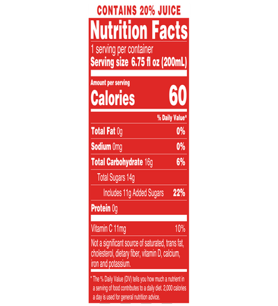 Watermelon Juice Box Nutrition Facts