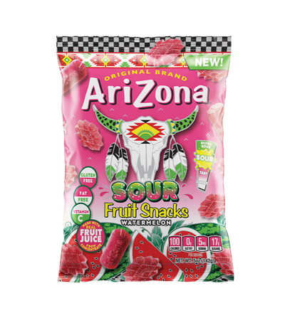 Watermelon Sour Fruit Snacks 5oz 12-Pack