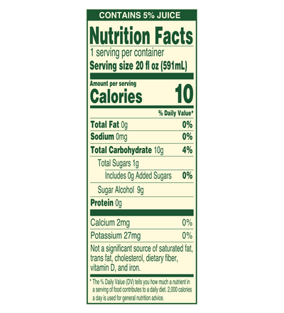 AriZona Diet Lemon Tea 12 pack 20oz Natural Flavor Nutritional Facts