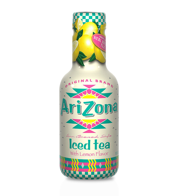 All Natural Lemon Iced AriZona Shop Tea - Drink with Real Sugar