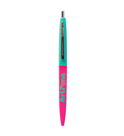 Teal pink pen